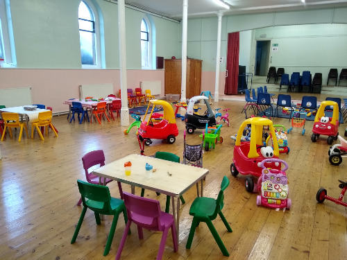 Hall set up ready for Toddlers