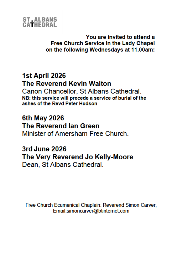 Free Church Services in St Albans Cathedral